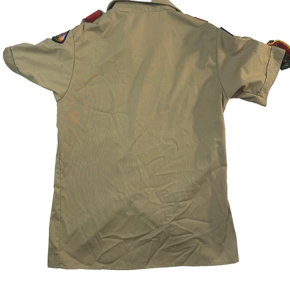 Vintage BSA Cub Scout Webelos Uniform Shirt Pack 153 Heart O Texas Youth LG USA